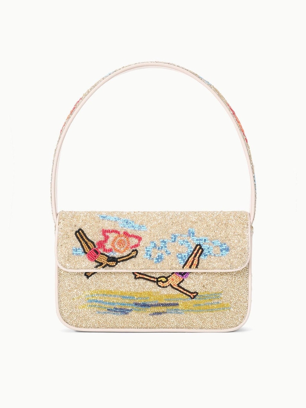 NWT STAUD Tommy Beaded Bag DIVERS
